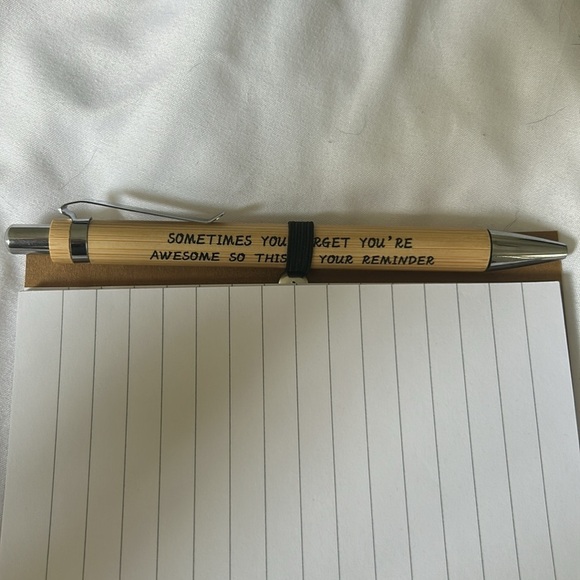 Thank you gift sometimes you forget you’re awesome small notepad pen sticky note - Picture 5 of 5